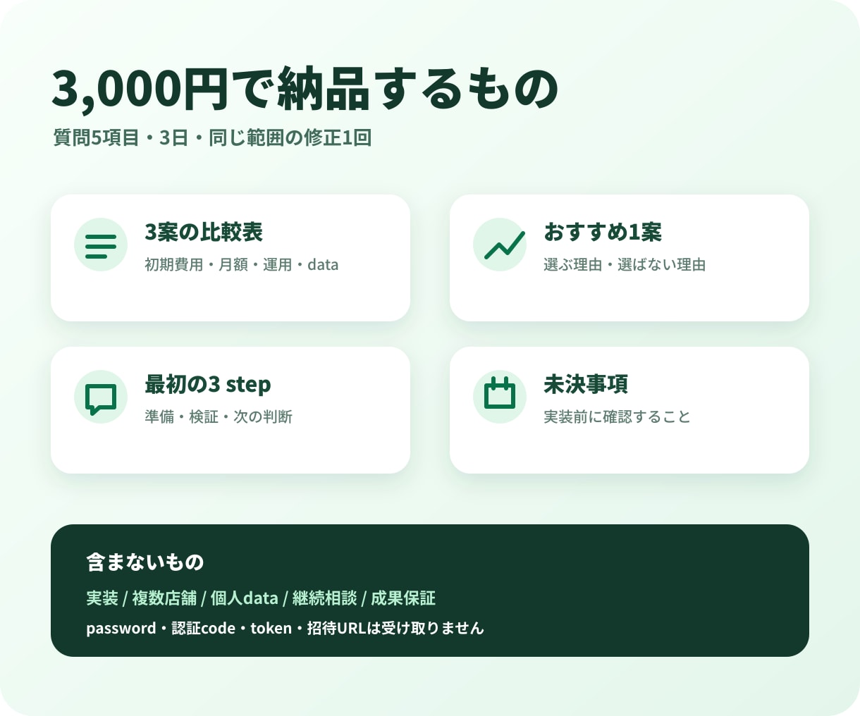 店舗LINEの低コスト構成を3案に整理します 実装前に費用・運用・拡張方法を比較します イメージ2