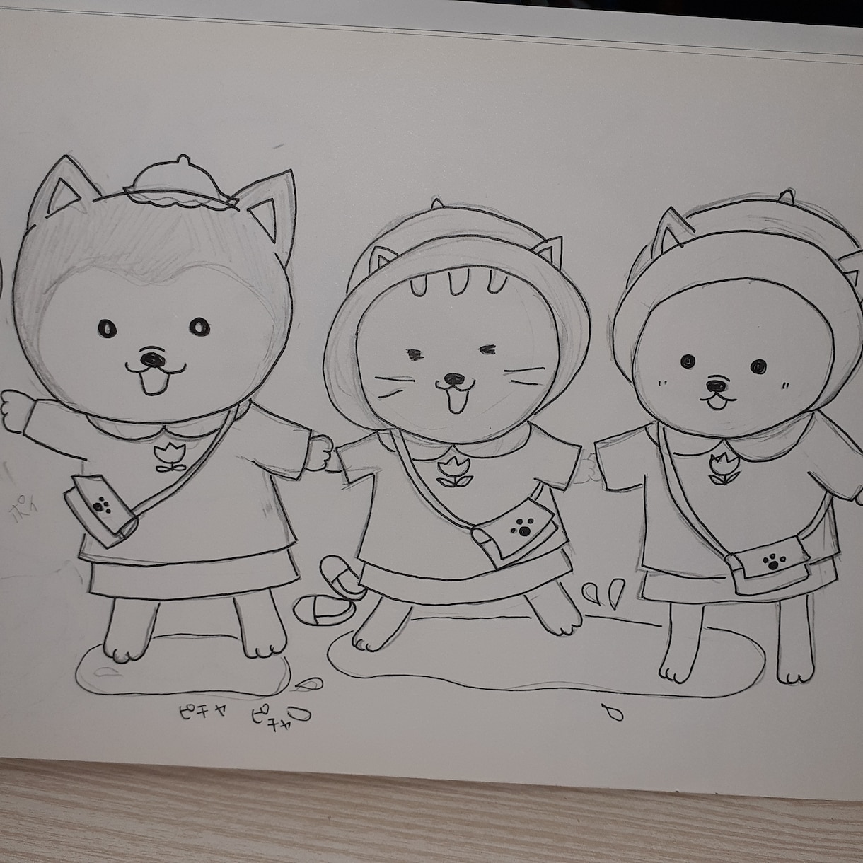 優しいほっこり手書きイラスト書きます 色々な動物や可愛いペットの記念になる一枚を。 イメージ10