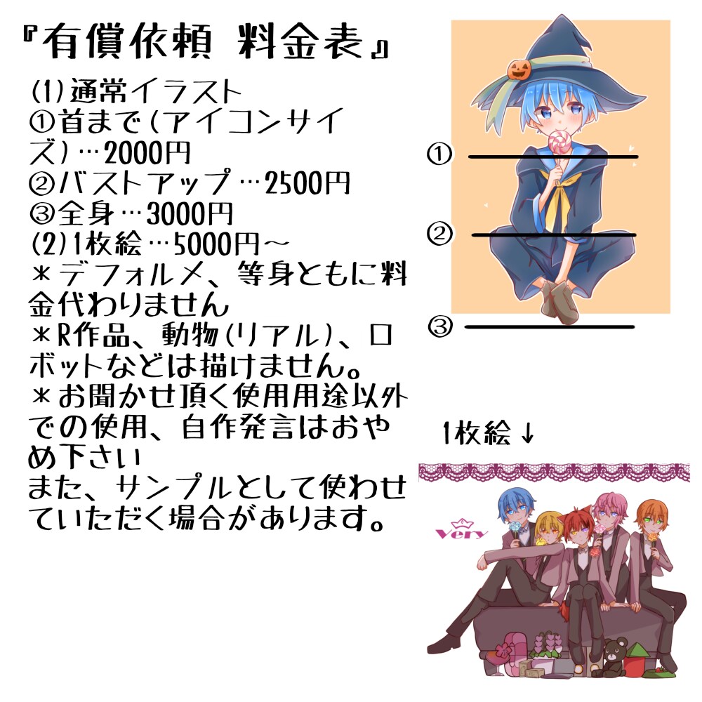 可愛いイラスト描きます 3種類の可愛い絵柄のイラスト描きます イメージ2