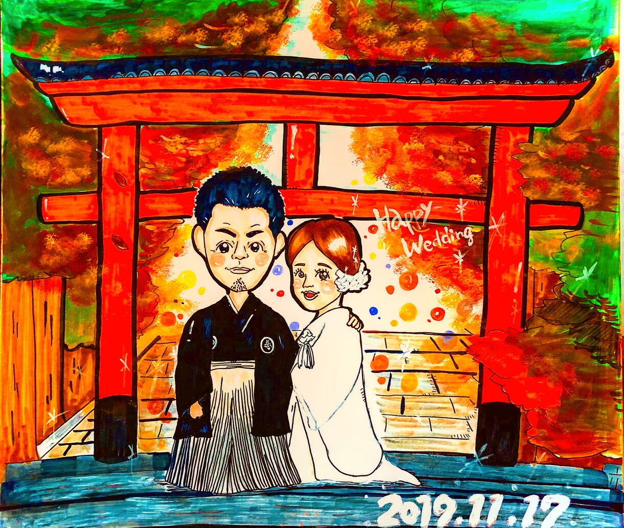 結婚式、記念日、大切な方への似顔絵描きます あなた用の似顔絵、イラスト描きます イメージ2