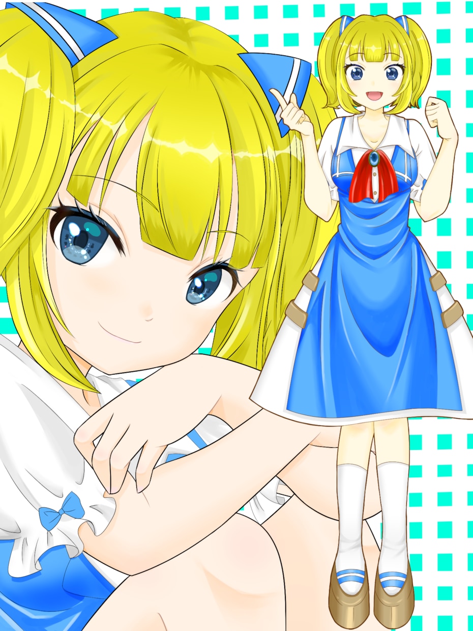 イリアム立ち絵、１枚絵描きます 明るい、印象に残るような映えるイラストになるよう意識してます イメージ1