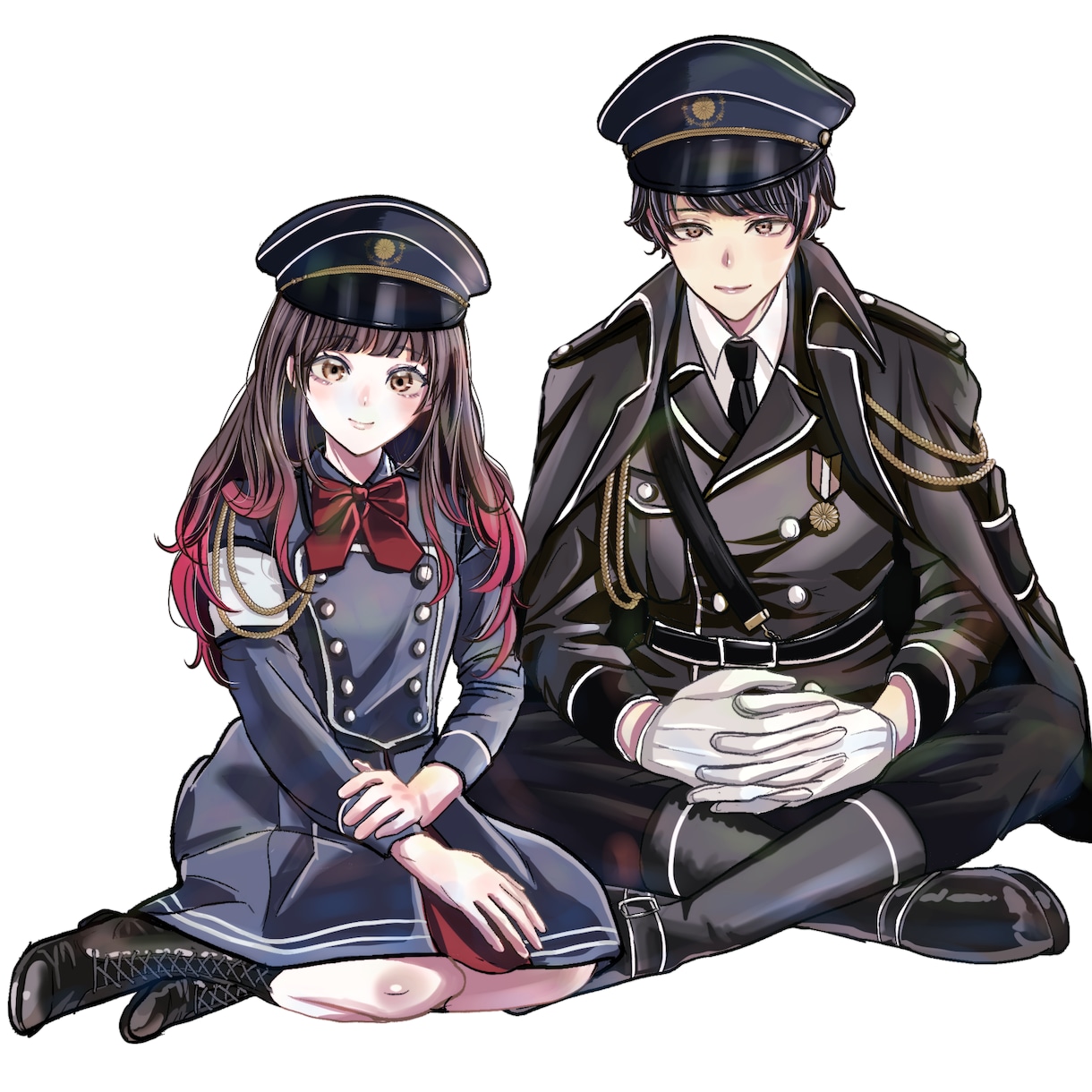 可愛くてかっこいい自然なペア画アイコン描きます SNS やプレゼントにも！似顔絵風もok イメージ4