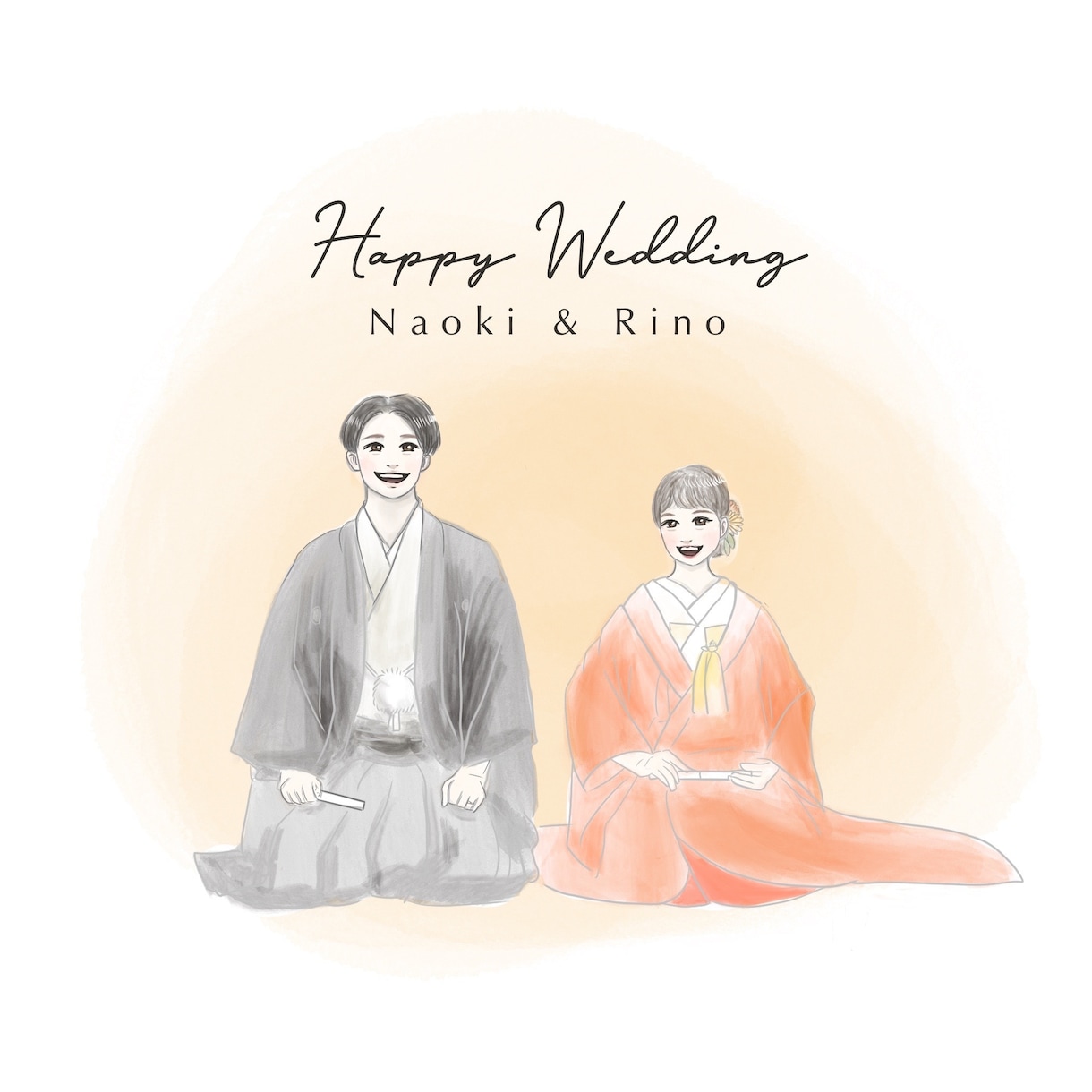 結婚式用【おしゃれな似顔絵】お描き致します 結婚式・サンキューカード・ウェルカム イメージ2