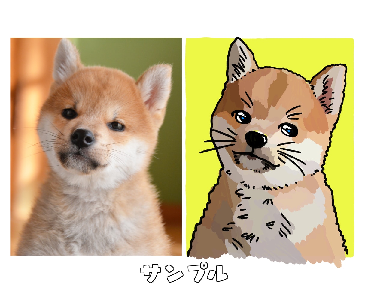 写真から可愛いペットのイラスト描きます 大事な写真やお気に入りのペットの写真をイラストで残そう！ イメージ4