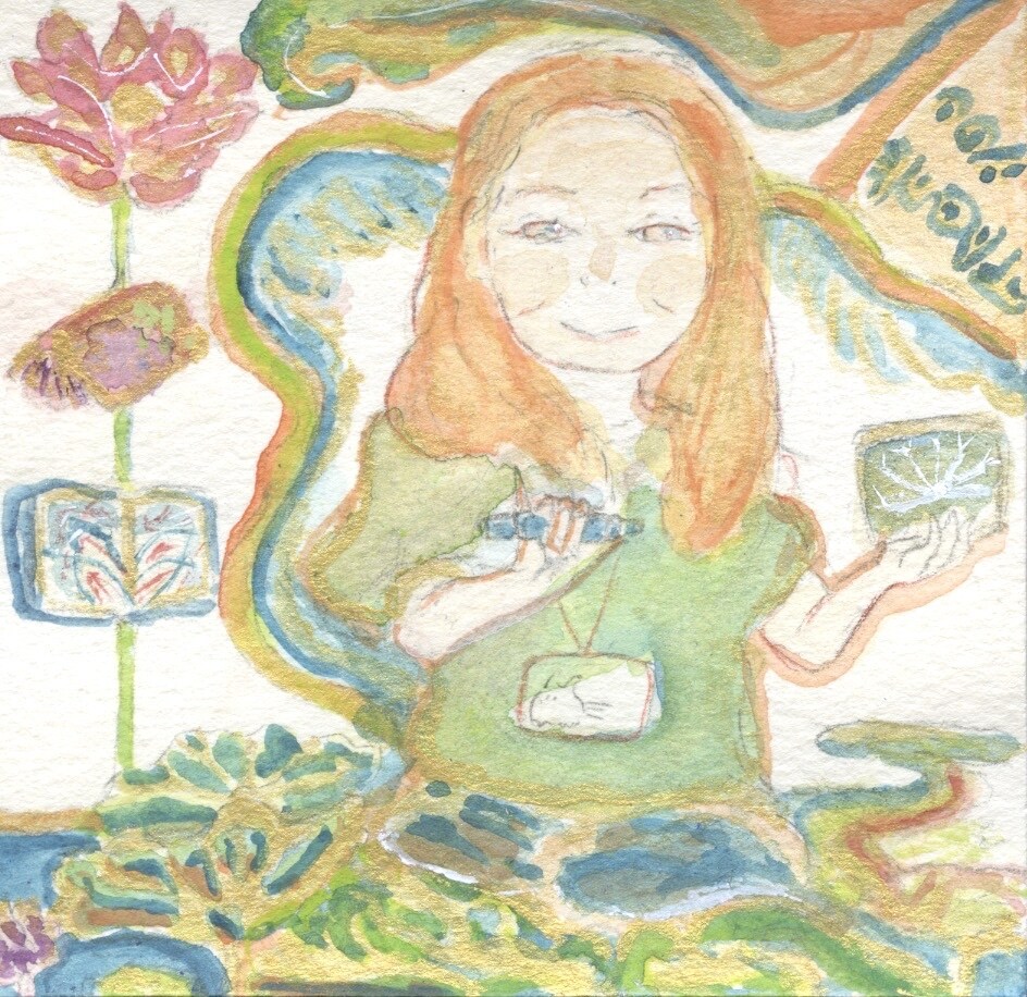 装飾画風 ミニ水彩似顔絵お描きします 誕生日・記念日にオリジナリティー溢れる”お手軽な原画一品”を イメージ7