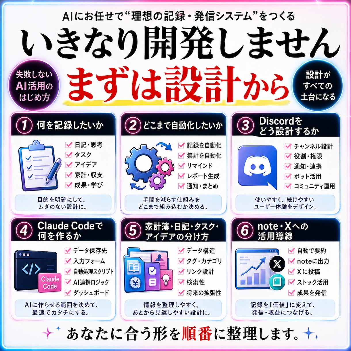 人生管理OSづくりを一緒に整理します Discord×Claude Codeで自分用AI秘書 イメージ7