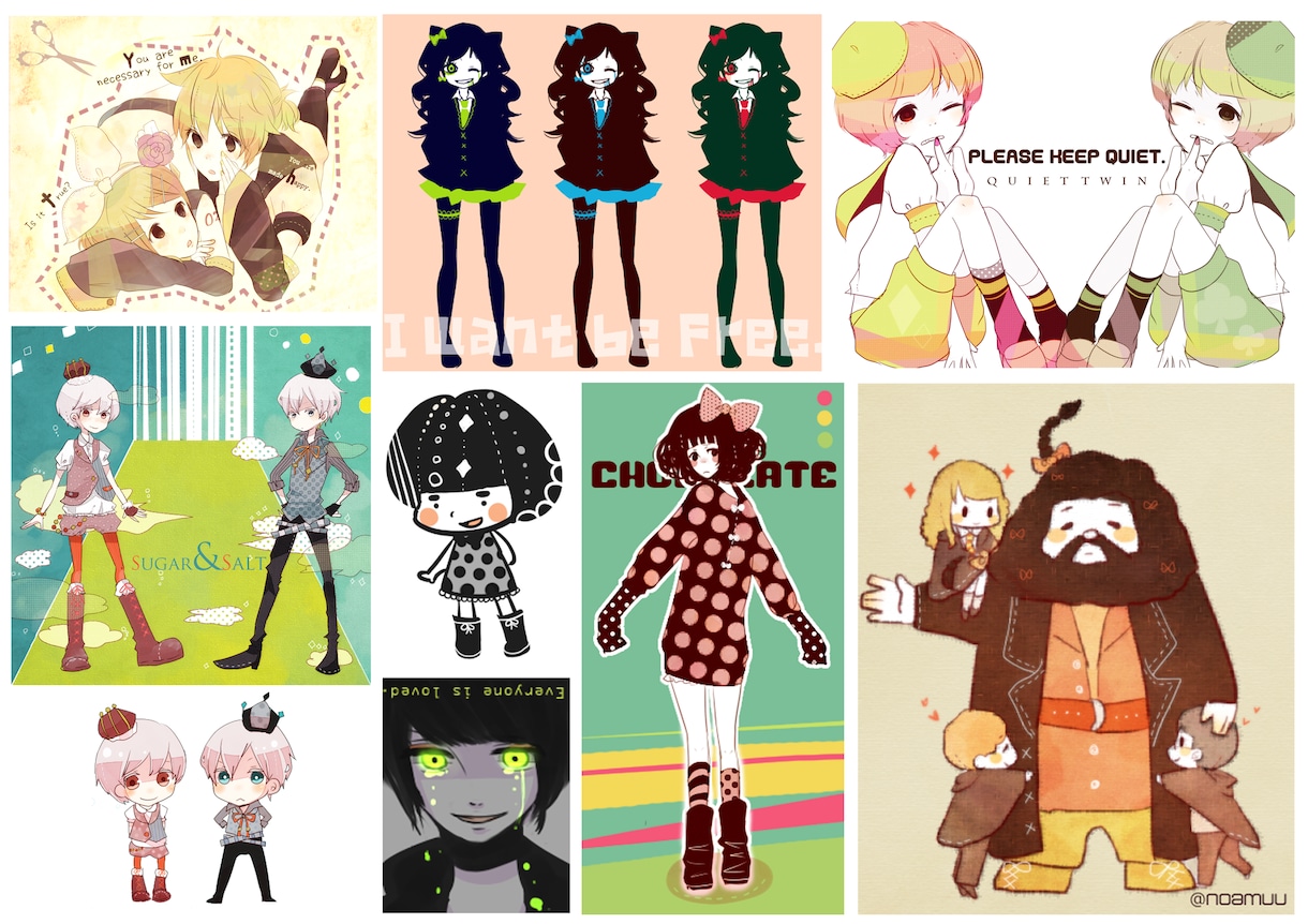 貴方だけのオリジナルイラストを描きます ポップ･ダーク･ほのぼの･ゆめかわお好みの絵柄で イメージ2