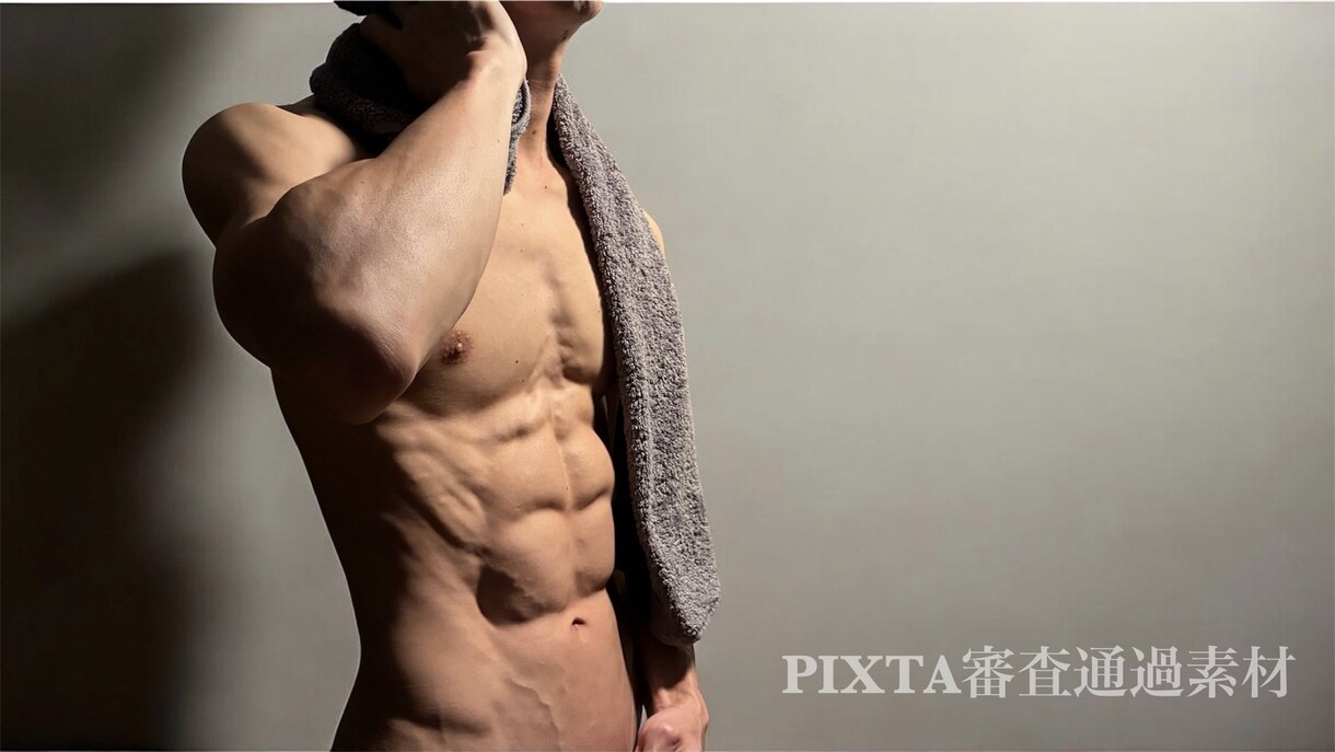 40代・細マッチョ☆腹筋パーツ素材撮影します 40代現役フィットネスモデルの割れた腹筋・肉体美をお届け イメージ3
