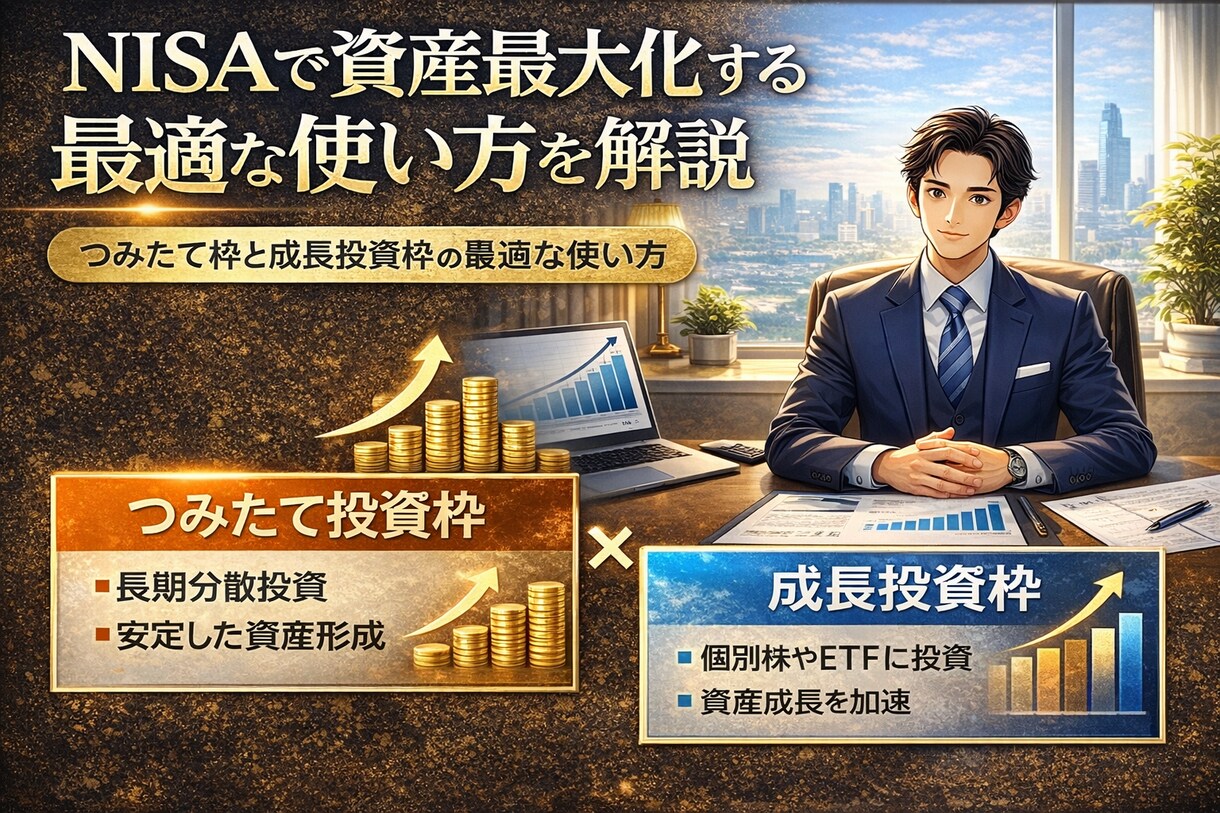 NISAで資産を最大化させる方法をお伝えします 現役PBが伝える！つみたて枠と成長投資枠の最適な使い方 イメージ1
