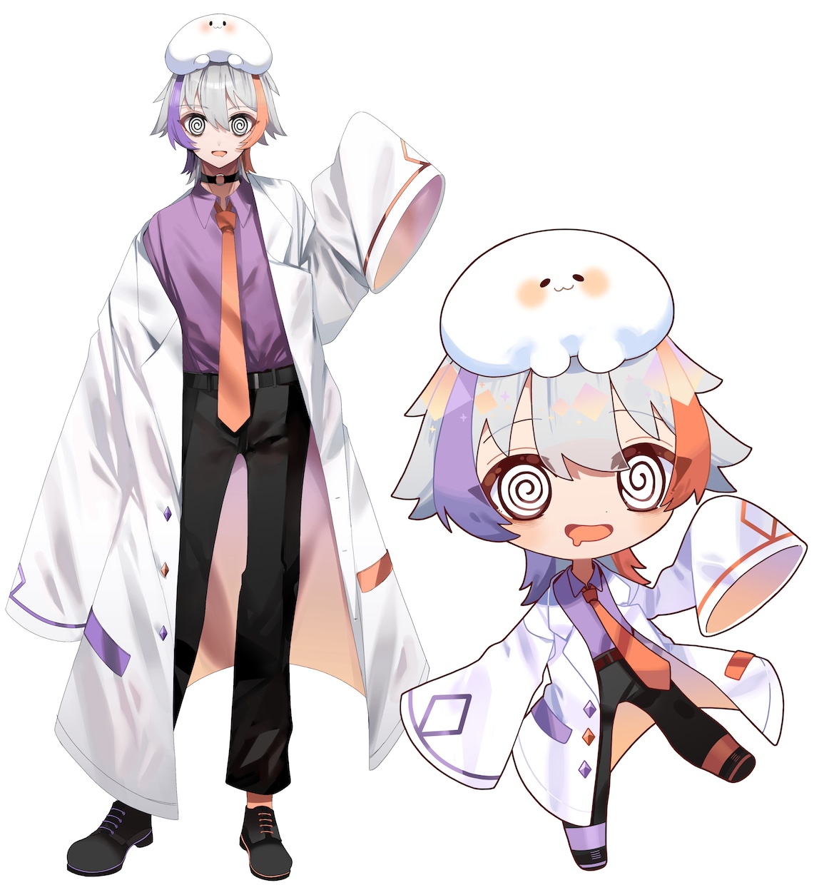 Vtuber立ち絵＋SDセット作成します 立ち絵デザインからグッズに使用出来るSDイラストを描きます イメージ10