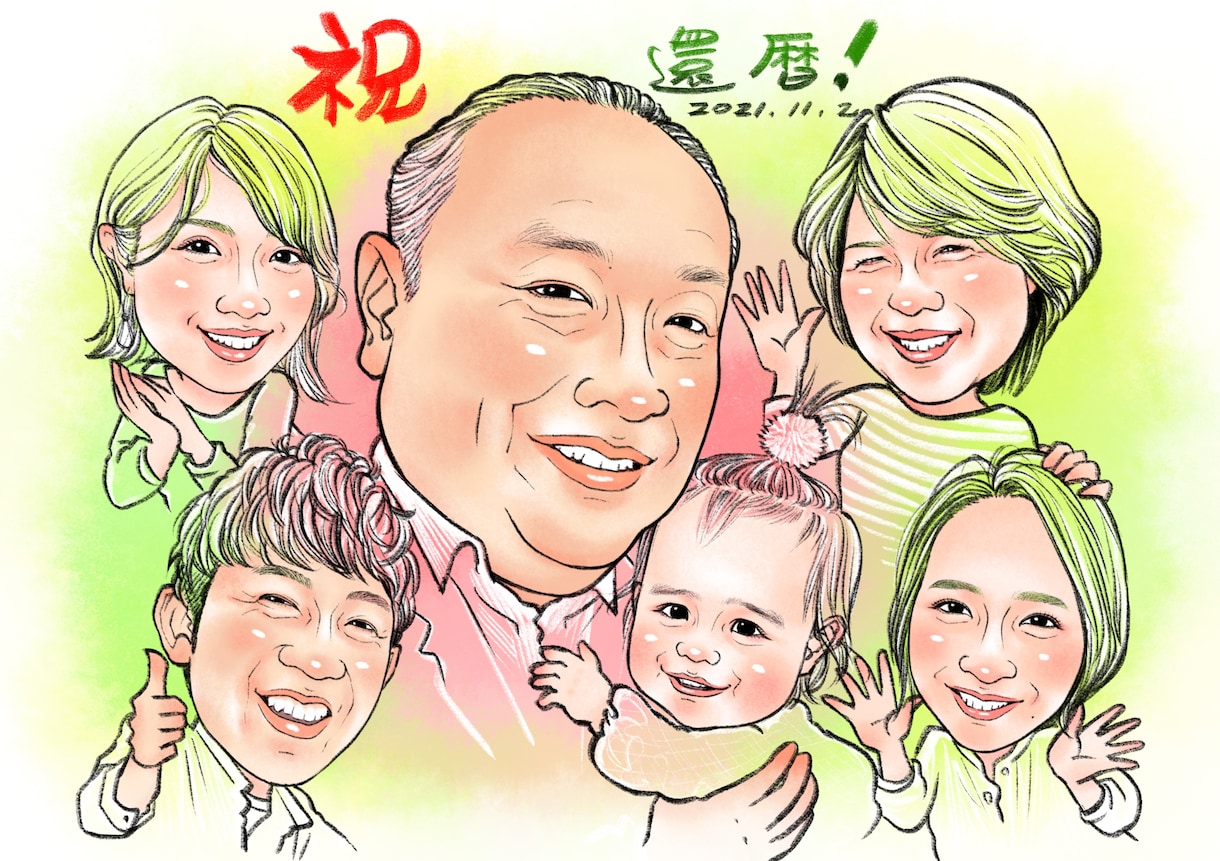 ペット&人物★温かくて優しい似顔絵お描きします ★SNSアイコン、名刺、プレゼントにもご利用頂けます。 イメージ3