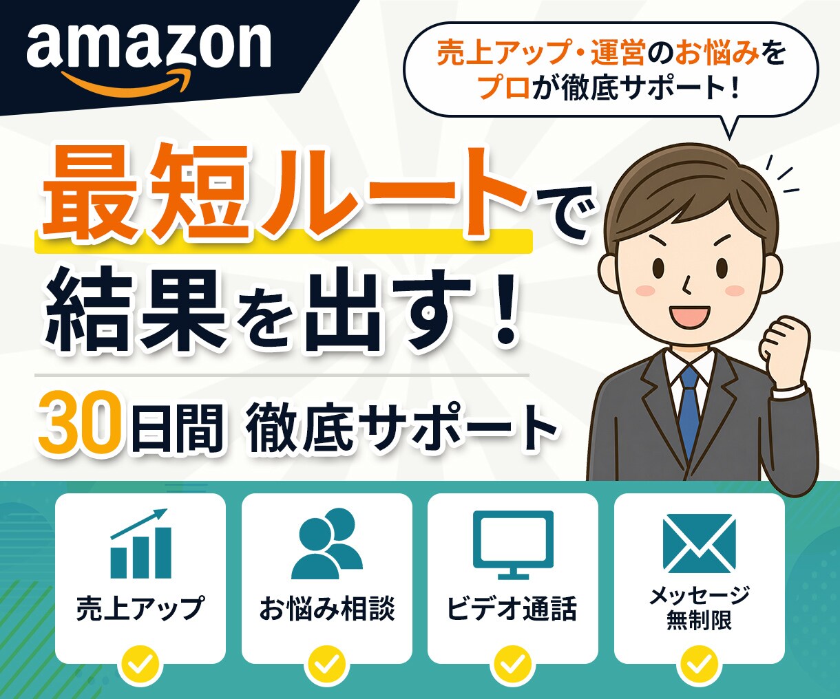 実績1500件超！Amazon運営を徹底支援します 出品〜広告まで二人三脚で支援！プロが売上の土台を築きます！ イメージ1