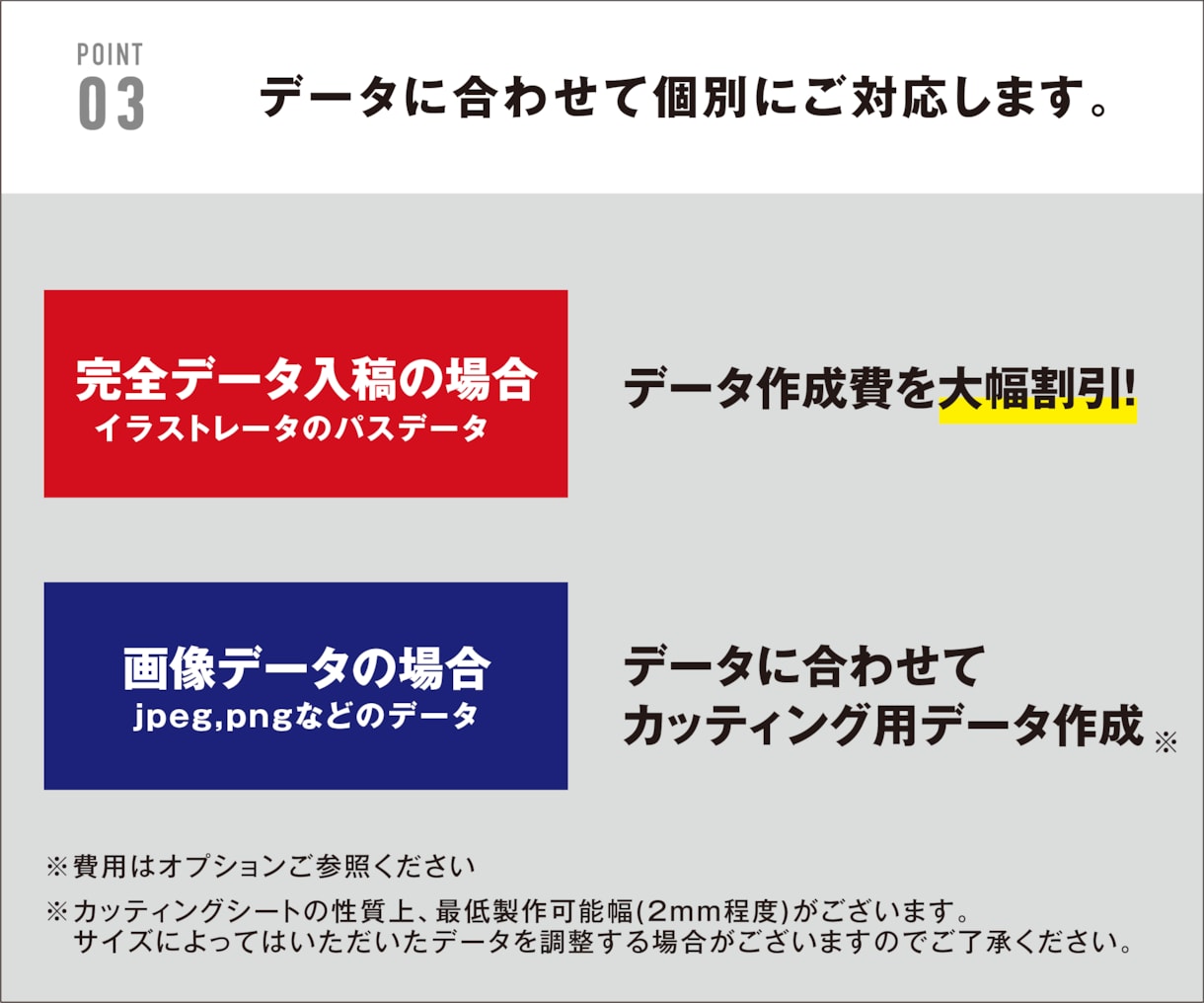 カッティングシートでカット文字・ロゴ作製します 1枚からOK！色・サイズ・枚数が選べるオリジナルステッカー イメージ4