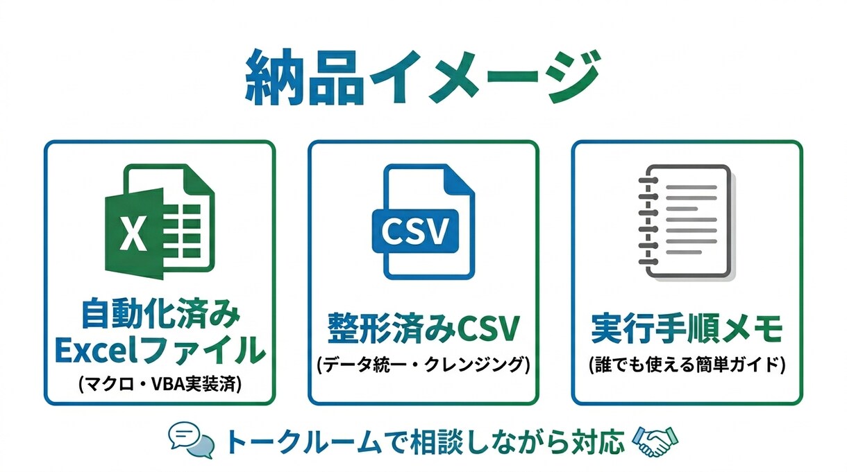 Excel作業を自動化します VBAで集計・転記・CSV処理を効率化 イメージ3