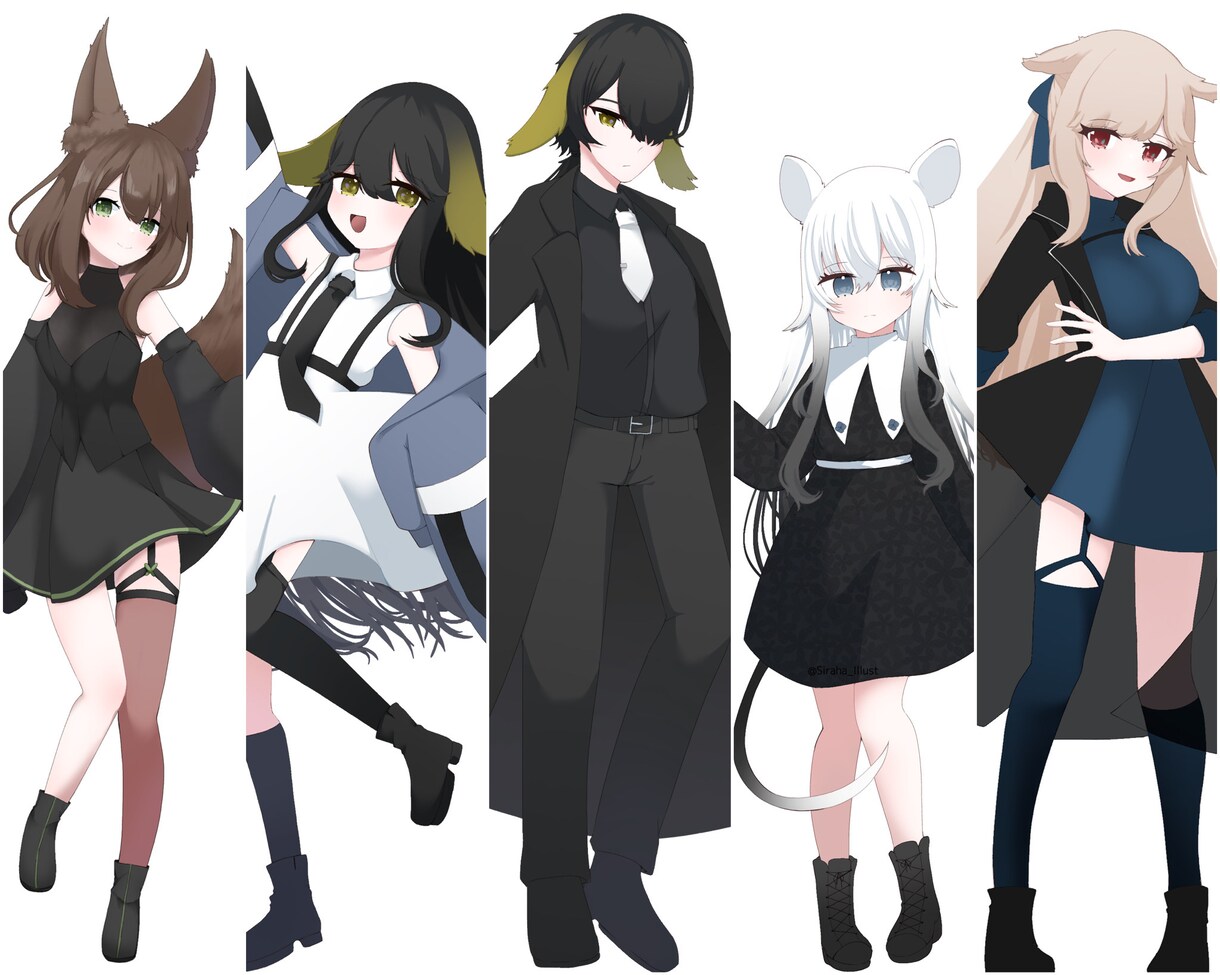 TRPG用の立ち絵、キャラクターデザイン承ります TRPG用の立ち絵を作成致します。 イメージ2