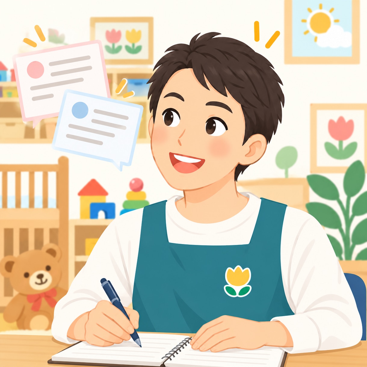男性管理職が保育現場の悩みを一緒に整理します 人間関係や保護者対応を文章で整理・提案 イメージ1