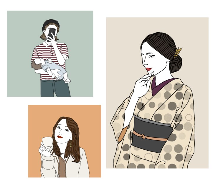 シンプルだけどおしゃれな似顔絵・イラスト描きます ご自身用にはもちろんプレゼントにも喜んでもらえるイラストです イメージ3