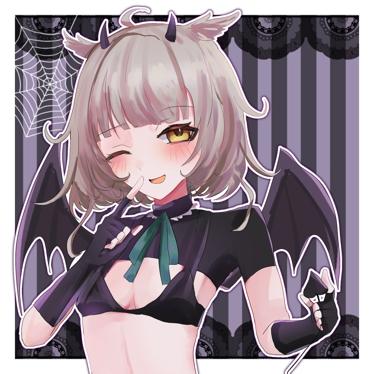 希望に沿ったアイコンサイズのイラスト描きます 病みやダークな雰囲気の絵を描くのが得意です。 イメージ3