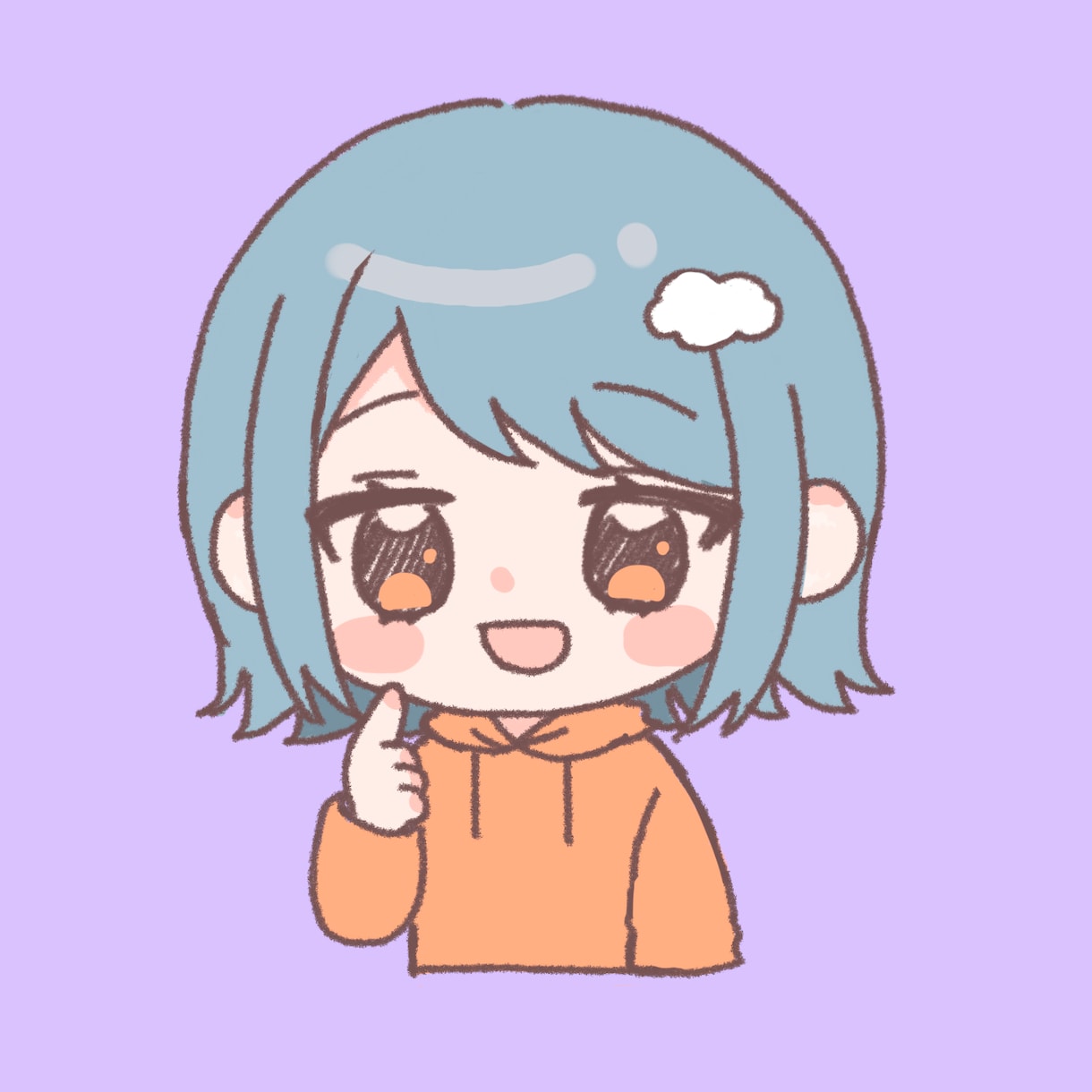 シンプルで優しいイラスト作成致します デフォルメでほんわかしたアイコンイラストをお描きします イメージ1