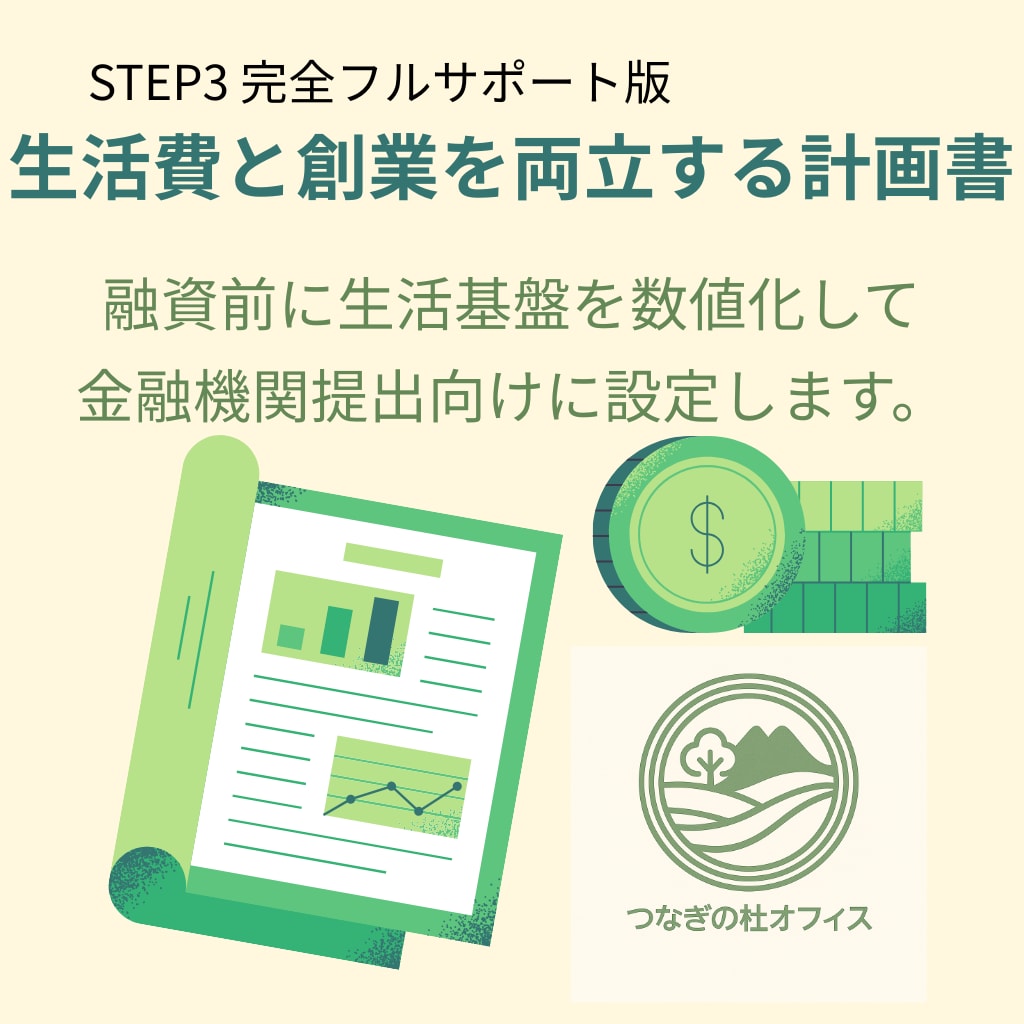 生活を守る創業融資計画書を支援します 生活費・家族事情まで考慮した“無理をしない創業計画”です。 イメージ1