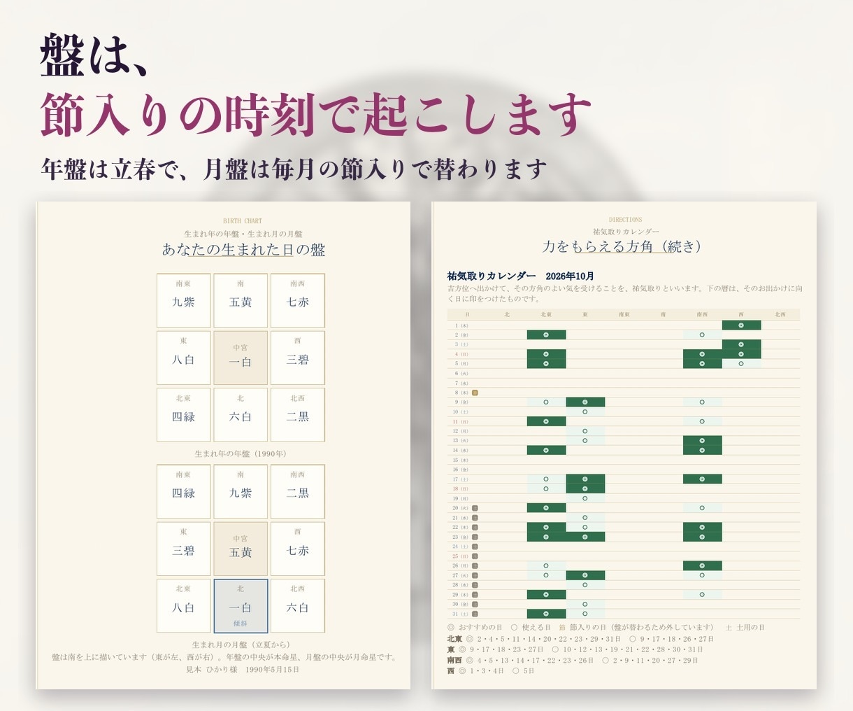 Excelで九星気学の鑑定書を自動で作れます 盤と吉方位を学んで、そのまま鑑定に使える｜屋号入り イメージ6