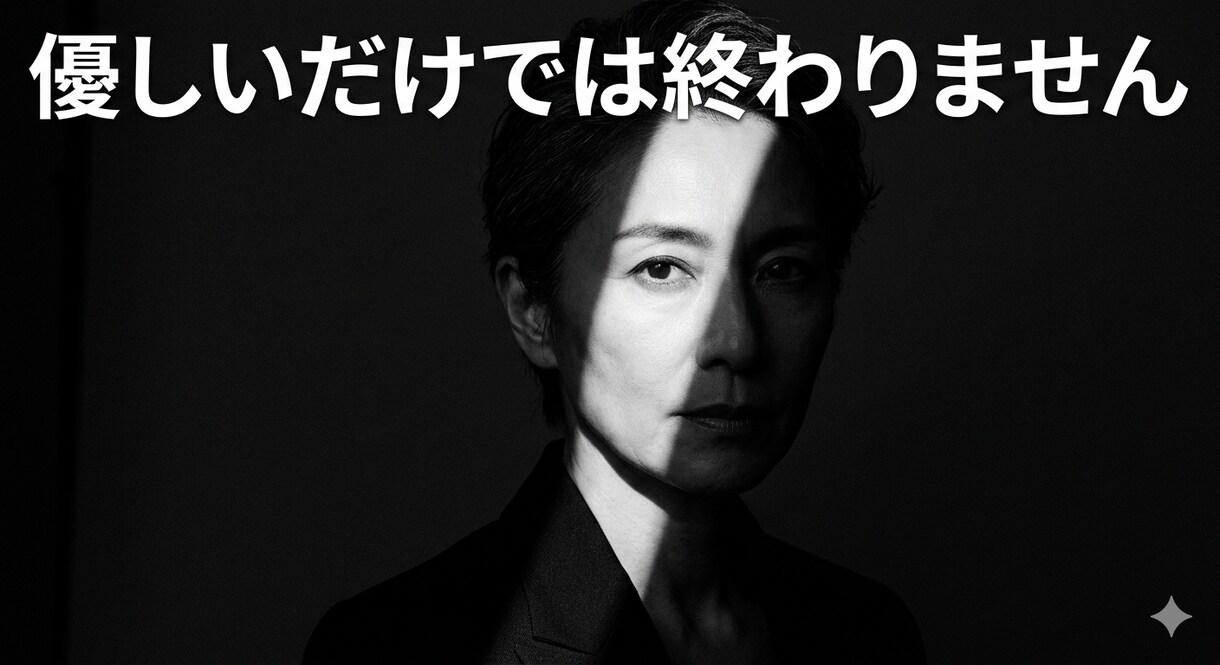 優しさだけじゃない！綺麗事なしで本音を言います 「大丈夫」で終わらせず、ここからどうするかまで向き合います。 イメージ1
