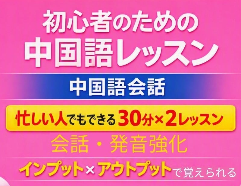 丨忙しい人のための丨中国語会話・発音レッスンします ✅朝活や夜活にも すき間時間に無理なく続ける中国語レッスン イメージ1