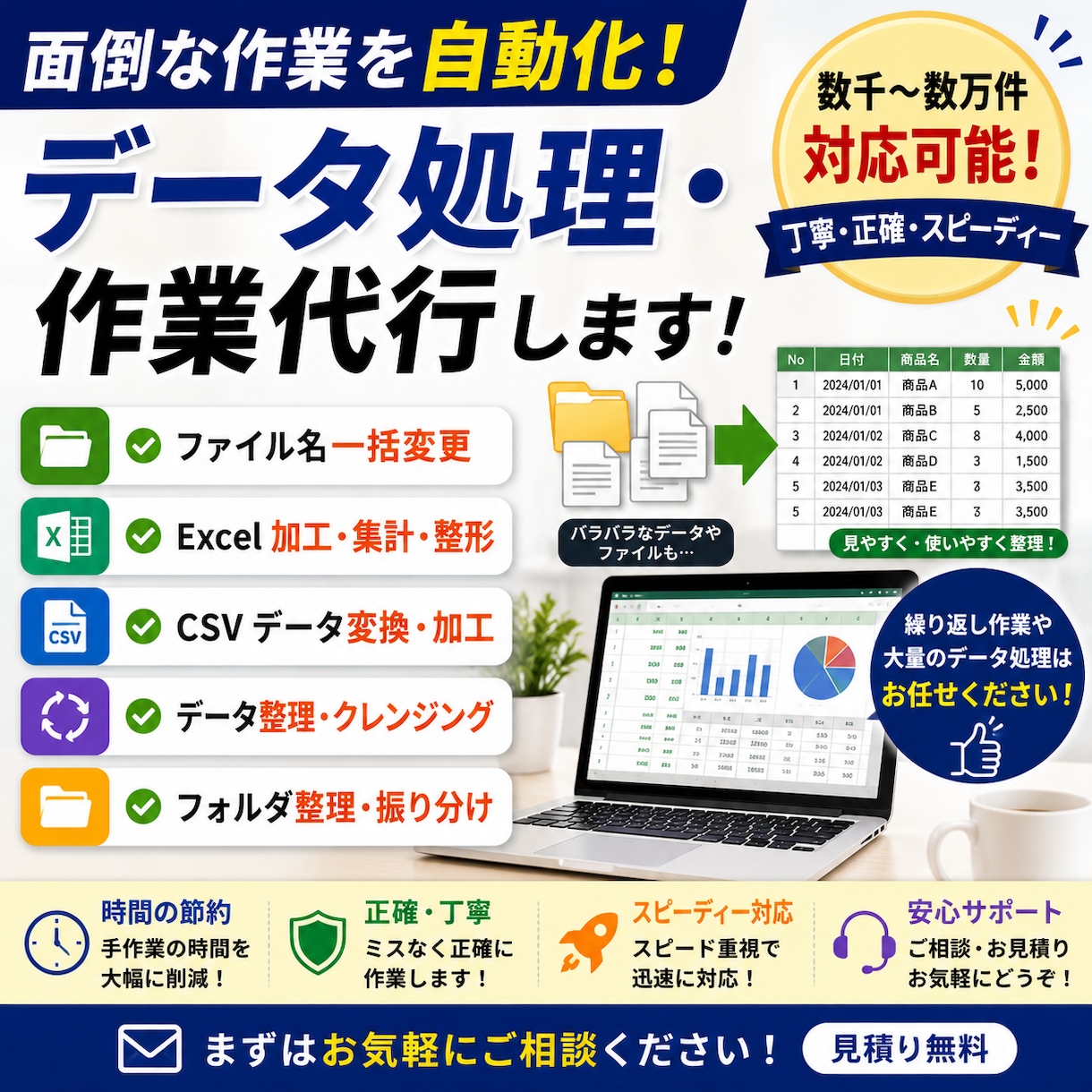 Windowsツール開発承ります 面倒なデータ処理を自動化！面倒な作業を自動化して時間を節約 イメージ1