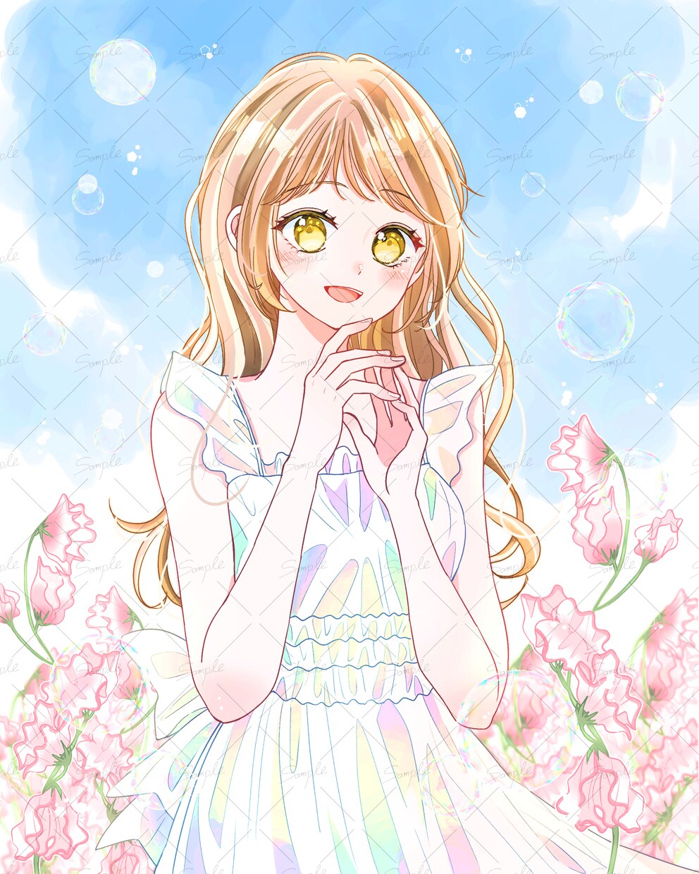 キラキラしたアイコンイラスト描きます 男の子も女の子もお任せください✩︎⡱ イメージ5