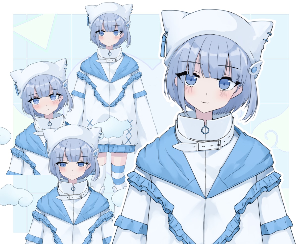 Vtuberモデルを一括で制作致します キャラクターデザインからモデリング一括で制作させて頂きます！ イメージ2