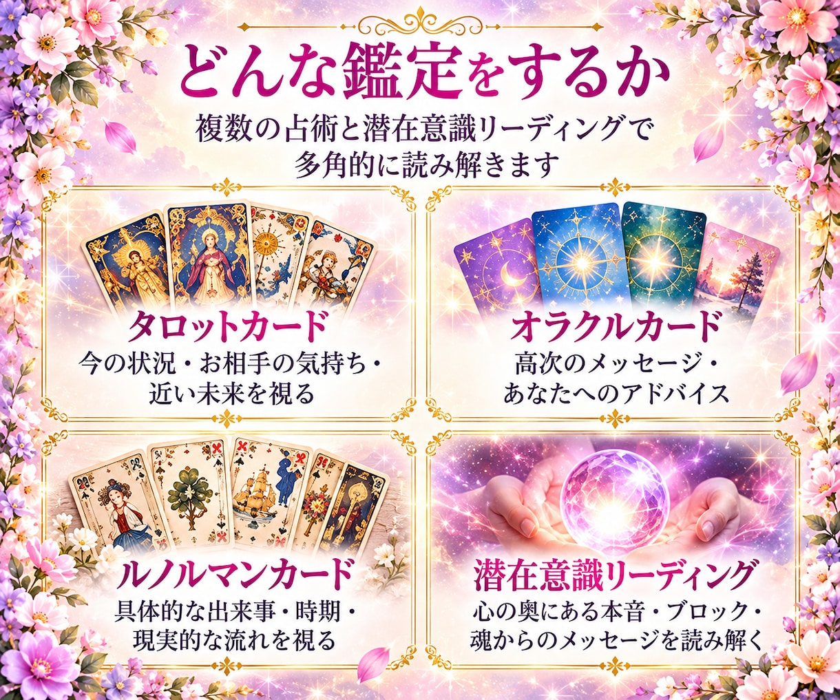 人生まるごと深く視るプレミアム鑑定をお届けします 恋愛・復縁・結婚・仕事・転職・お金・人間関係・未来まで対応 イメージ5