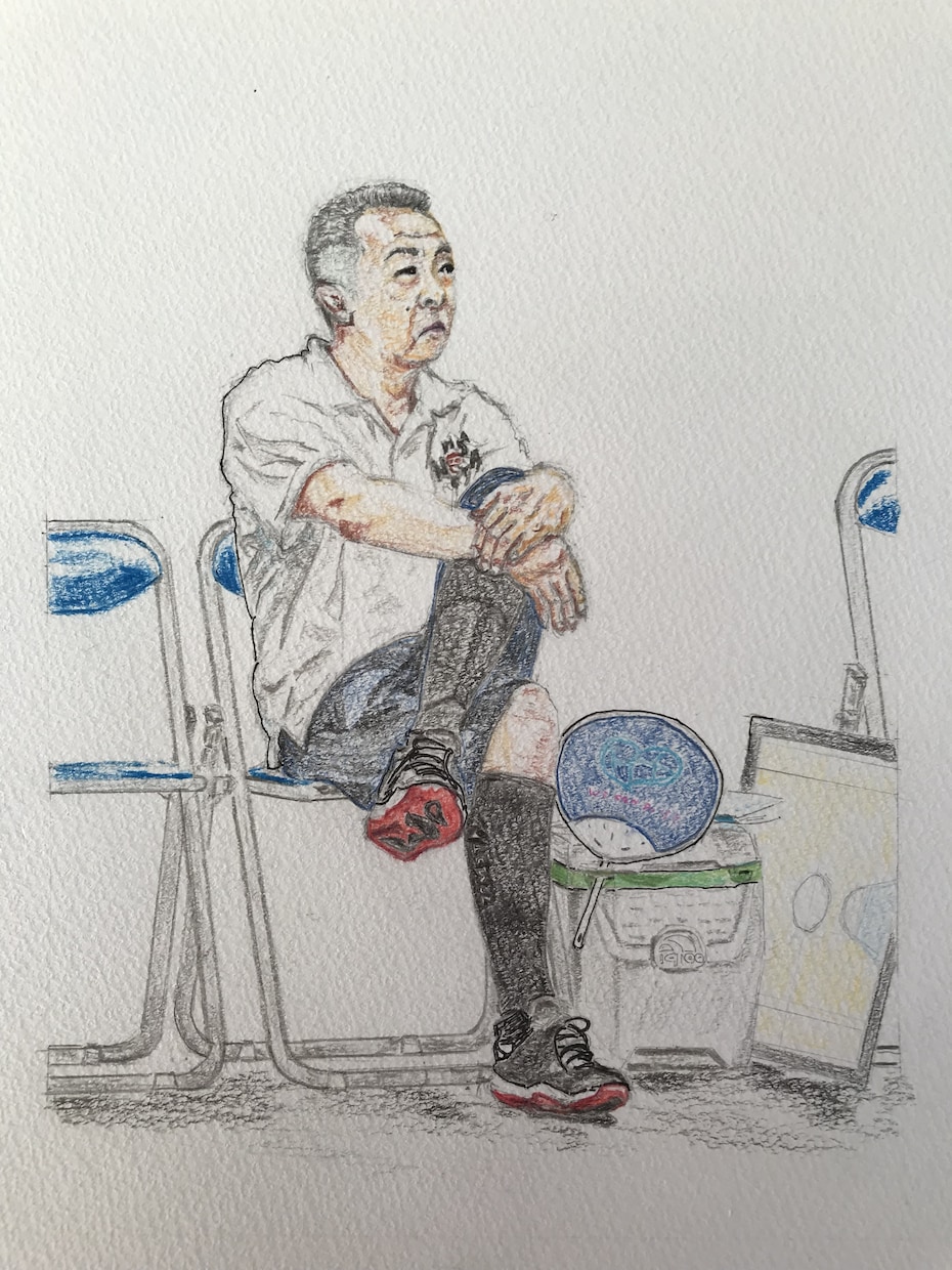 写真から制作、ミニバスの思い出を色鉛筆で描きます あの日のプレーを1枚の手描きイラストに！ イメージ7