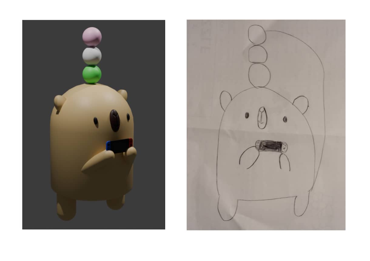 Blenderで3Dキャラモデルを作成します ブレンダーで色々な3Dキャラモデリング。 イメージ1