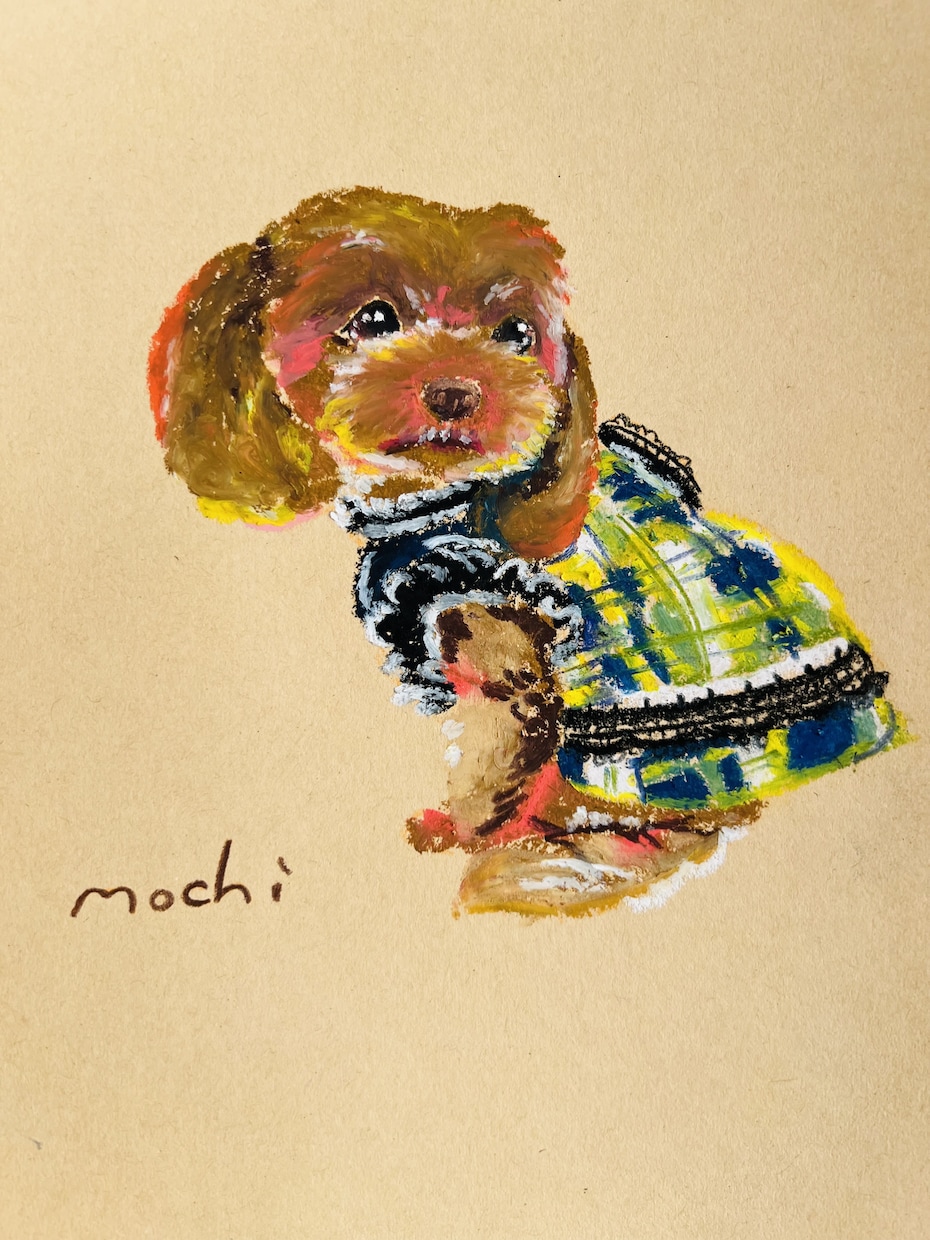 全身 / 大切な愛犬のイラストを描きます ご家族の好きな色で愛犬を手描きでお届けします イメージ2