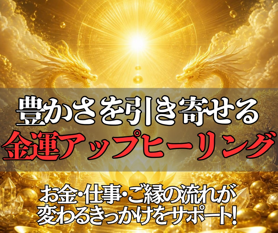 金運覚醒ヒーリングで豊かさを受け取る力を高めます 即日鑑定◎収入・仕事・豊かさの流れを引き寄せる潜在意識調整！ イメージ1