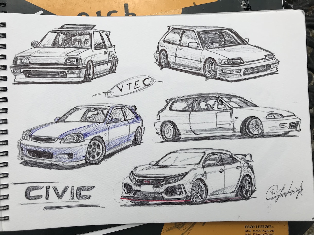 あなたの愛車をスケッチします 愛車との思い出にちょっとしたイラストを イメージ3