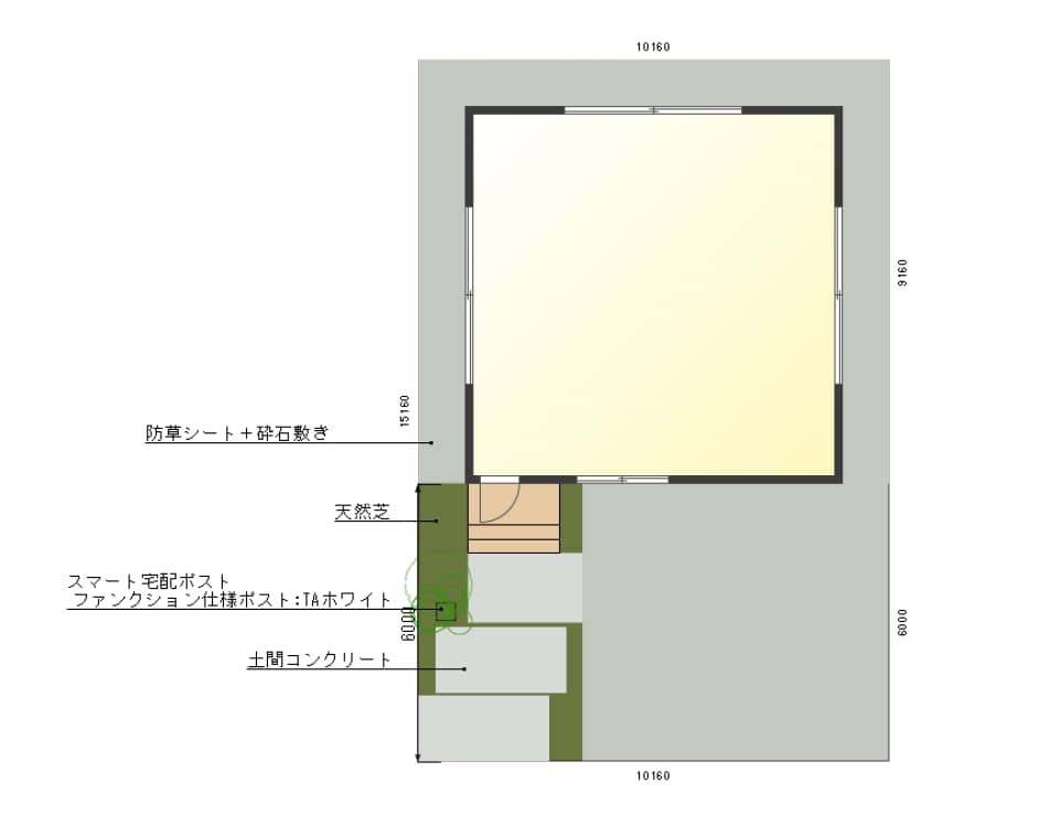 外構工事の平面図＆パース作成します シンプルな外構工事の平面図とパースを作成 イメージ10