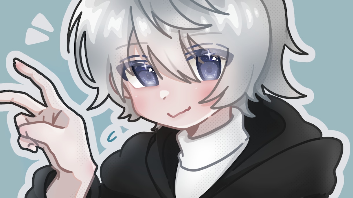可愛い系統のイラストを描きます ふんわり系 可愛い系 病みかわ系 イメージ1