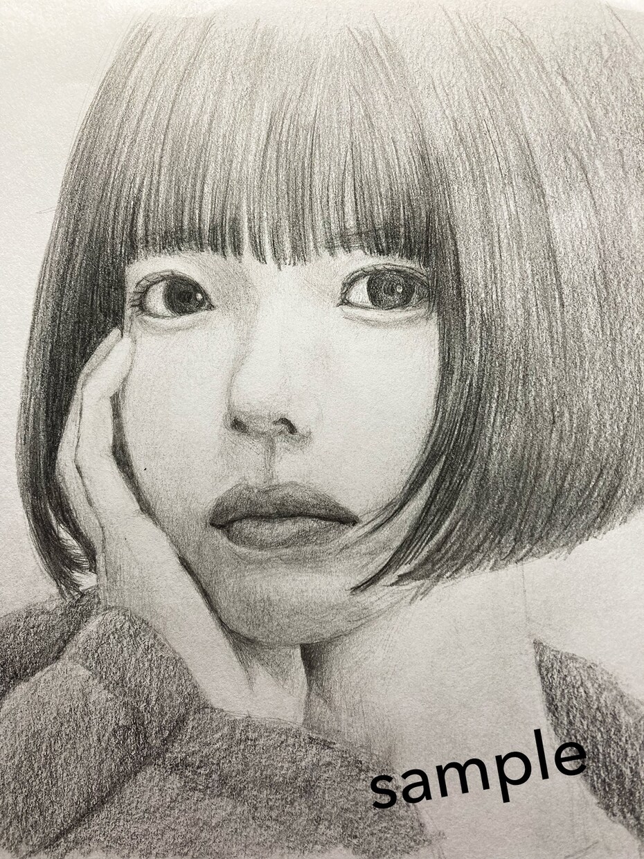 鉛筆でアナログ似顔絵(A5)を描かせていただきます お祝いや記念日などのプレゼントに最適です。 イメージ1