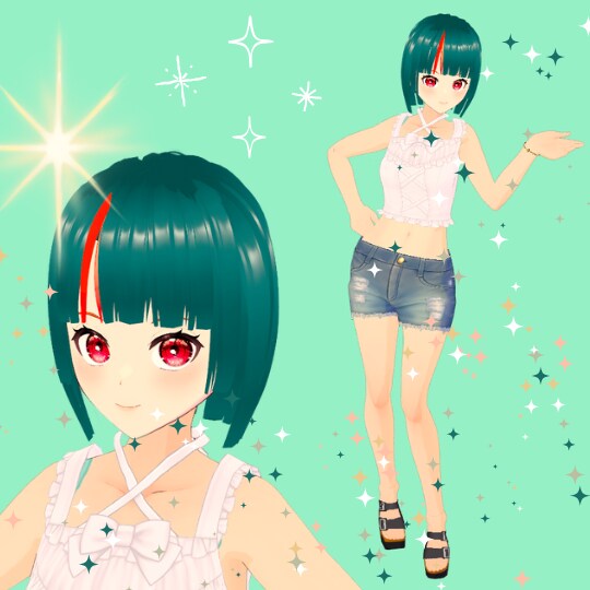 自作VTuberがあなただけのアバターを作ります 2D絵から3Dモデルへ。揺れ髪、リップシンク、まばたきも対応 イメージ2