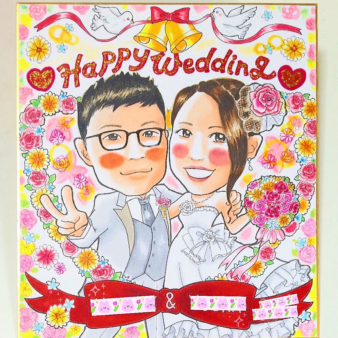 似顔絵、イラストオーダーでお作りします ポップで色鮮やかな可愛い似顔絵、イラスト イメージ6