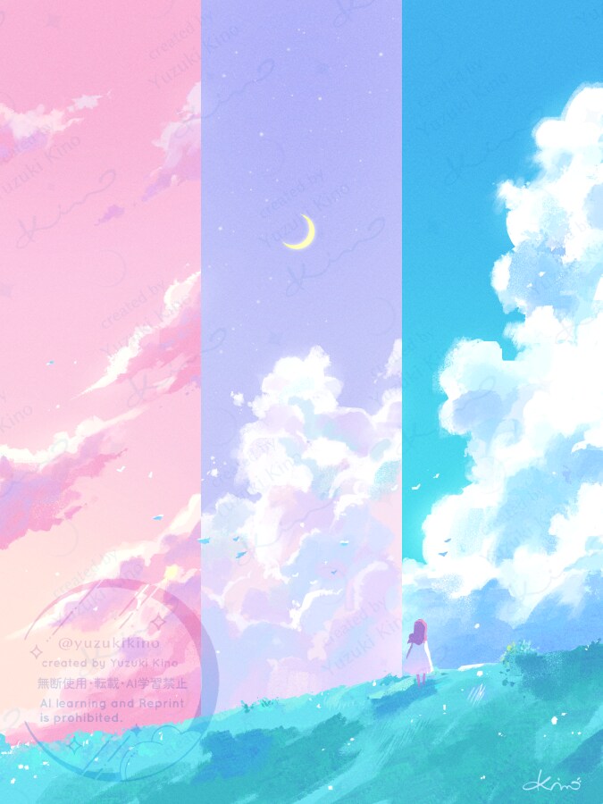印象的な手描きの主線なしアニメーションを制作します ループアニメ・MV・待機画面などYouTuber様におすすめ イメージ2
