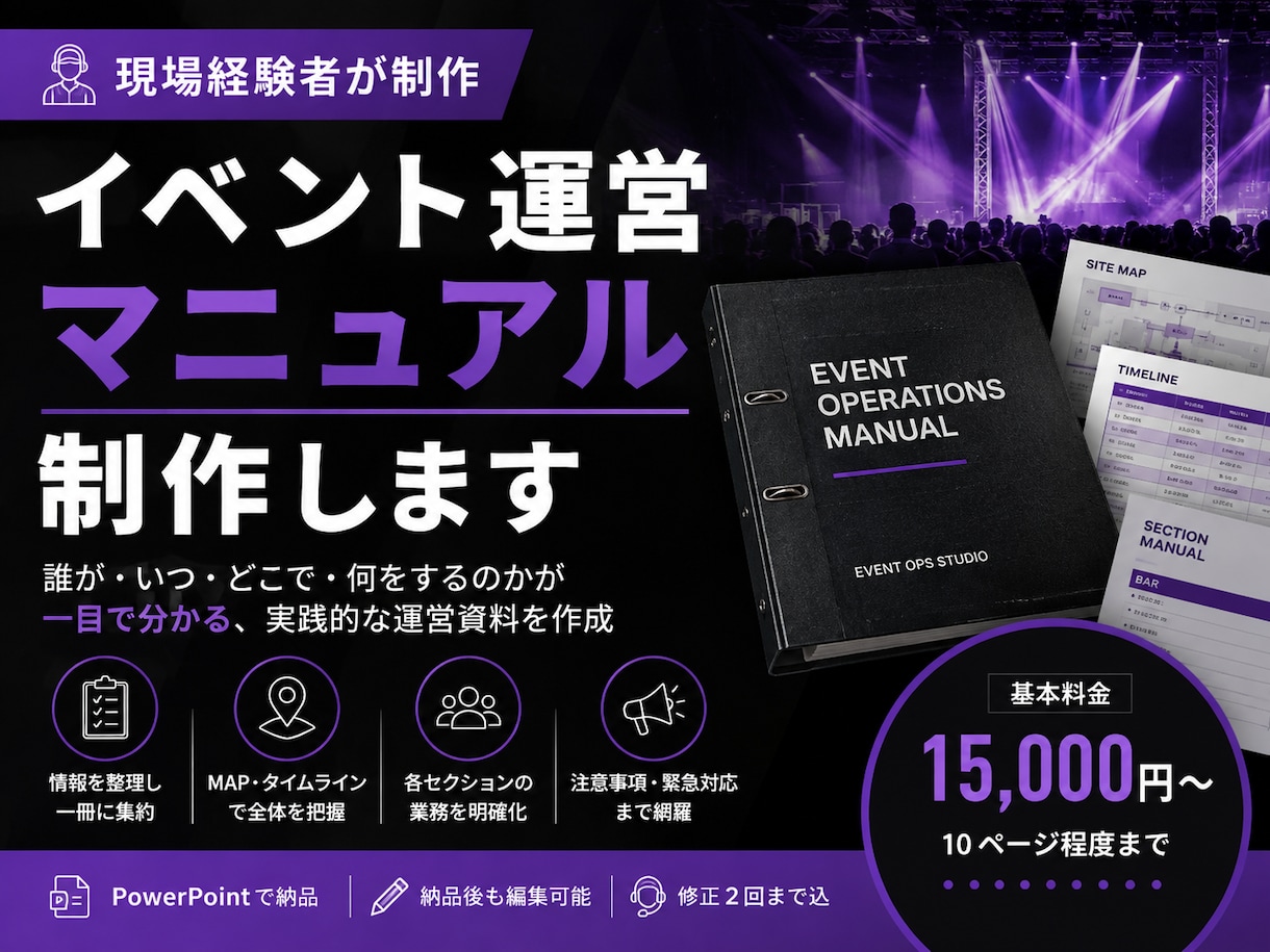 イベント運営マニュアルを作成します 現場経験を活かした実践的な運営資料を制作 イメージ1