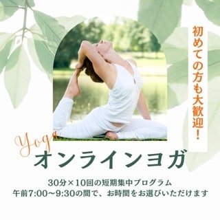ヨガのレッスンを30分✖️10回行います レクチャーする側がアマチュアでも大丈夫な方。朝ヨガを習慣に イメージ1