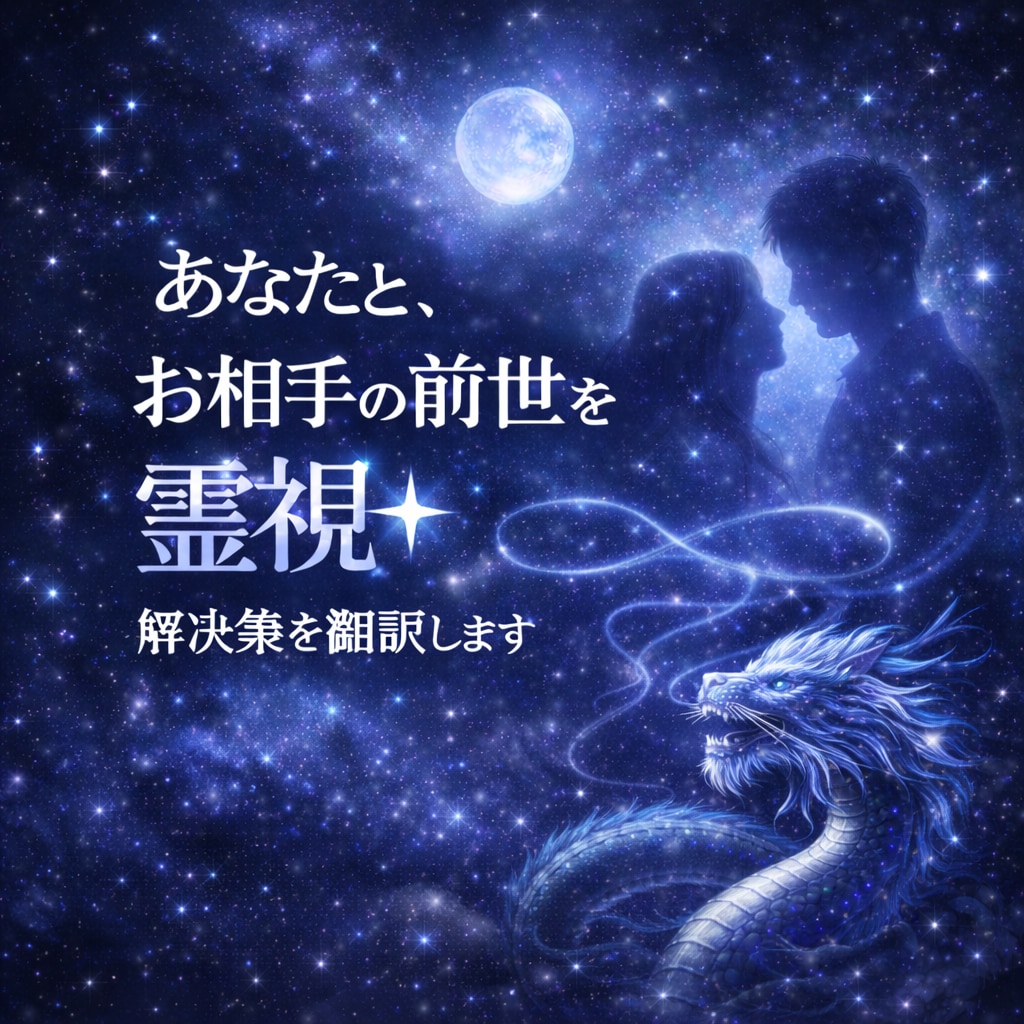 あなたと、お相手の前世を霊視☆解決策を翻訳します 出会いは必然♡前世で誓った深い絆を、霊感霊視で魂を翻訳します イメージ1