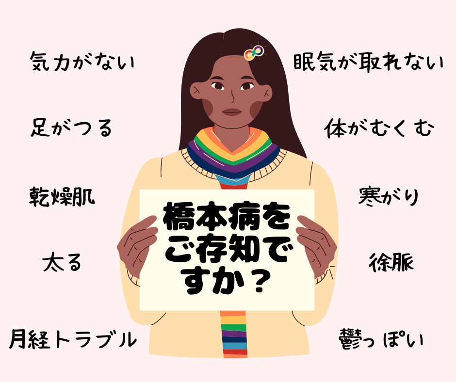 橋本病を患っている方、お話し聞きます 橋本病は甲状腺の機能が低下し、心も体も活力がなくなる病気です イメージ1