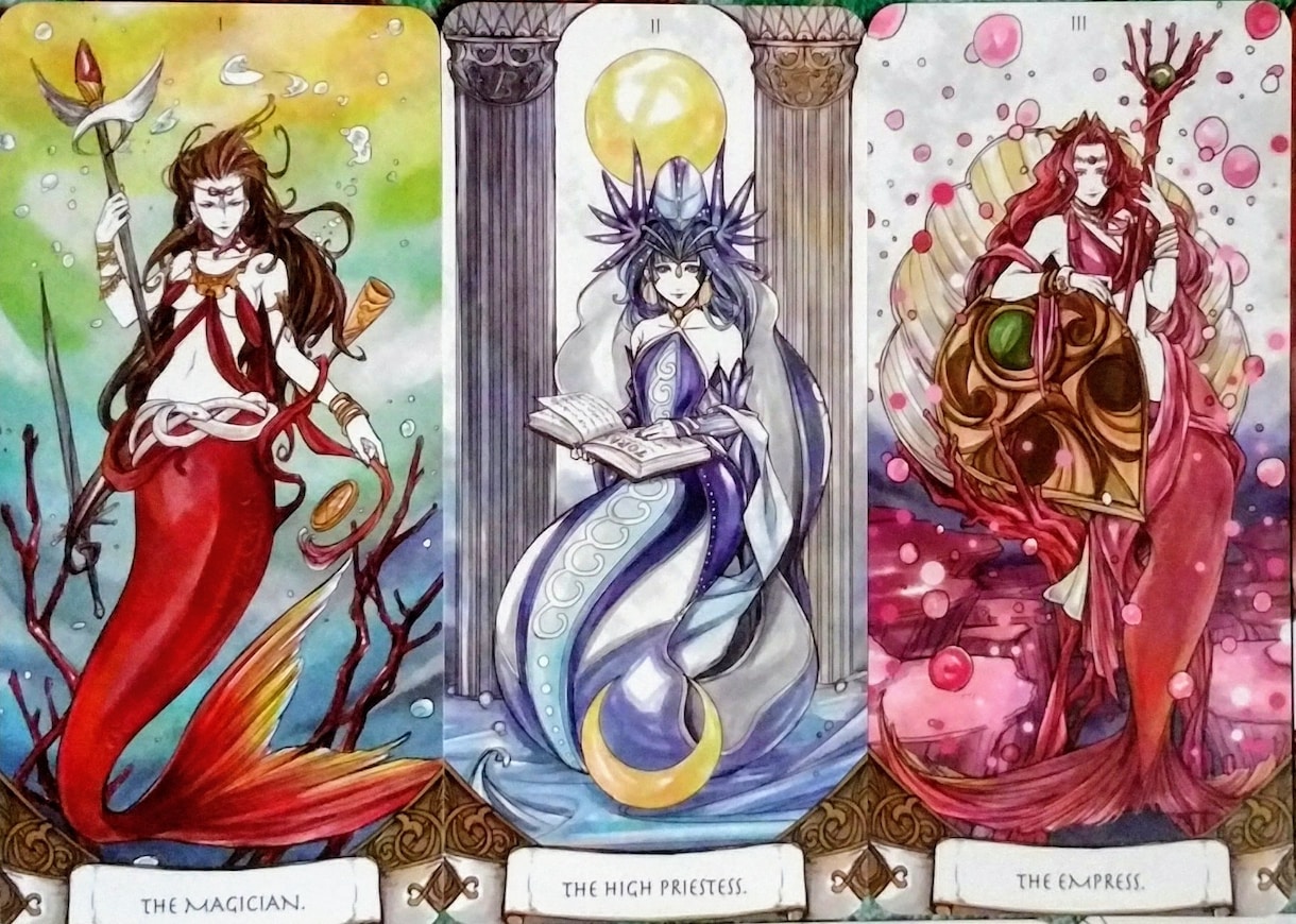 海由来のタロットカ－ドでオラクルメッセージ占います 【タロットカード】ARCANA OF MERMAID イメージ1