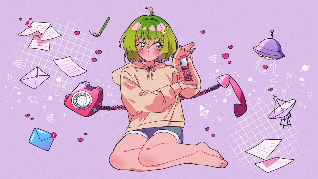 平成レトロポップなイラスト描きます レトロでポップなバストアップを描きます！ イメージ6