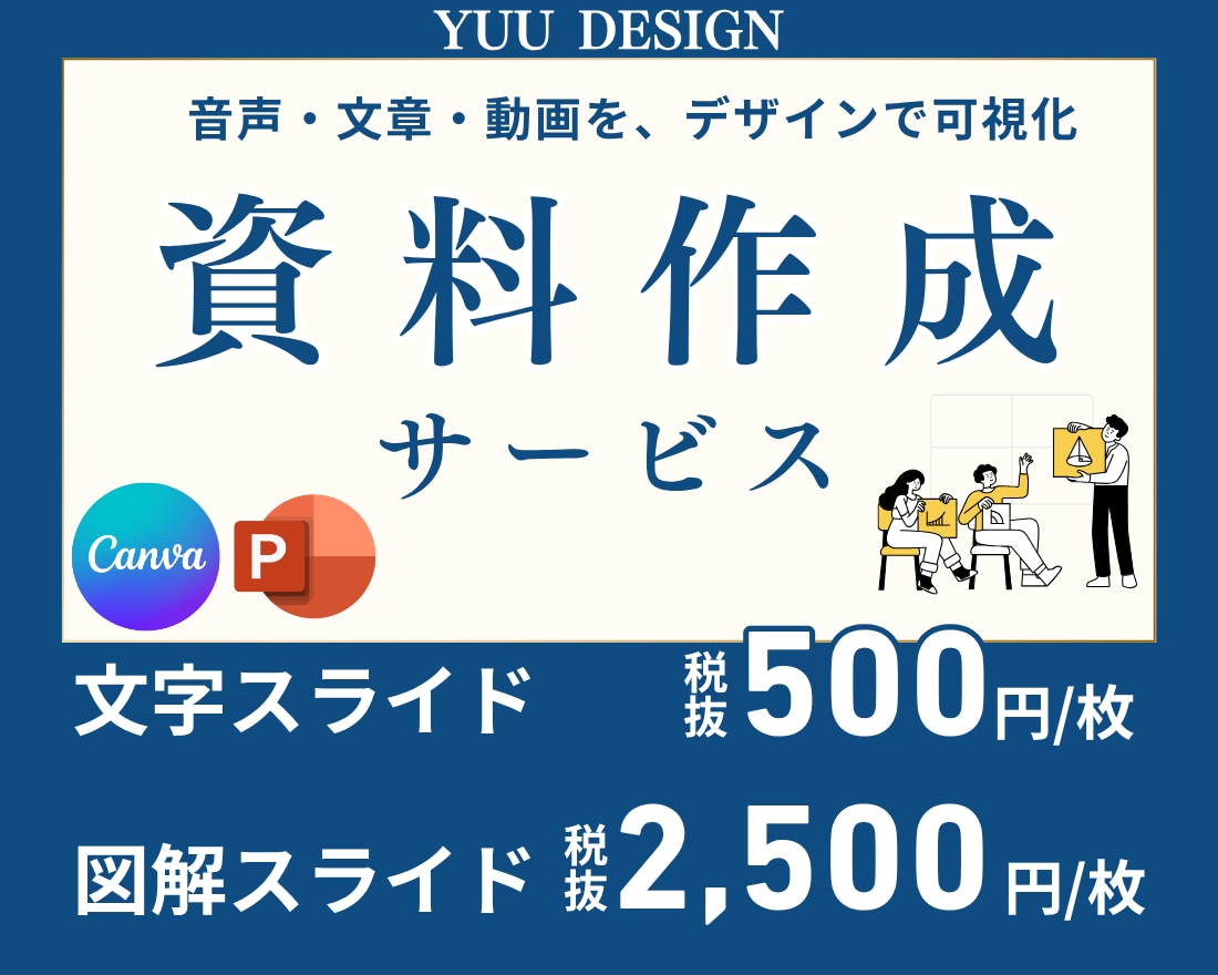 あなたのコンテンツのスライドを作成します セミナー用・配布資料用等 用途に応じてデザイナーが作成 イメージ1
