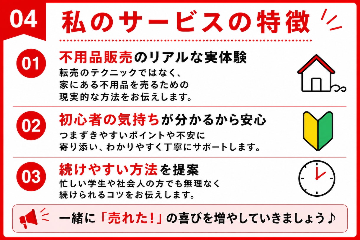 １週間メルカリサポート！初心者バックアップします 普通の社会人が10年利益継続中！出品から発送まで全部網羅！ イメージ4